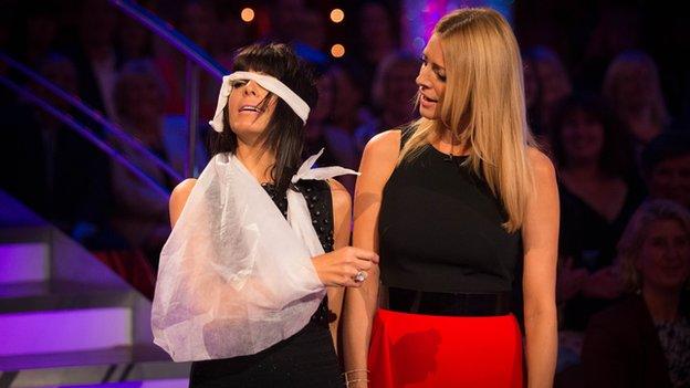 Claudia Winkleman with Tess Daly on Strictly Come Dancing