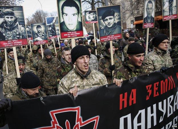 Right Sector march in Kiev, 25 Feb 15