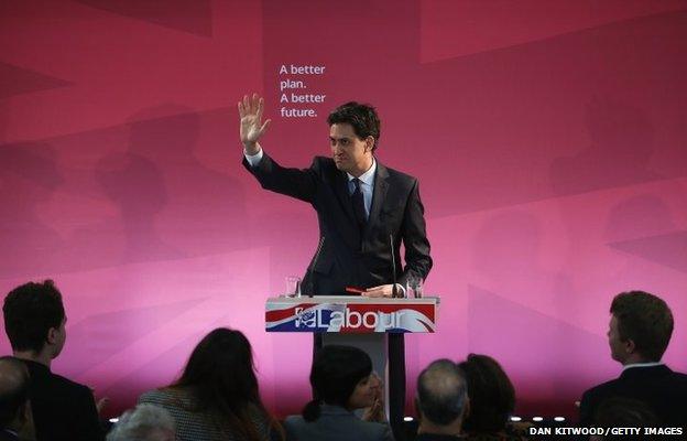 Labour Leader Ed Miliband delivers a speech at Warwick University