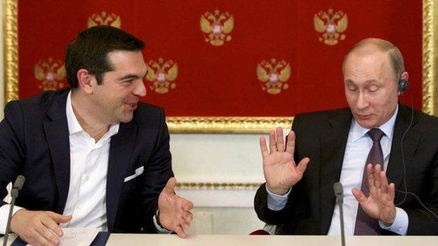 Mr Tsipras and Mr Putin