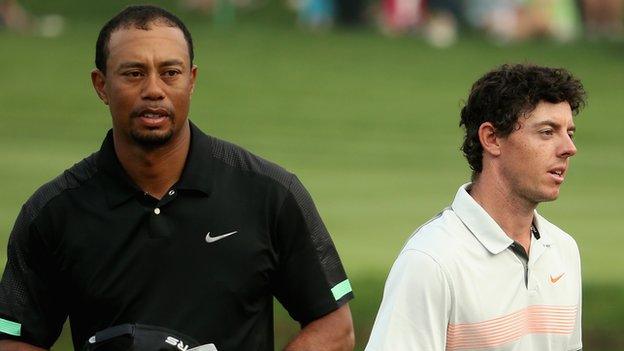 Tiger Woods and Rory McIlroy