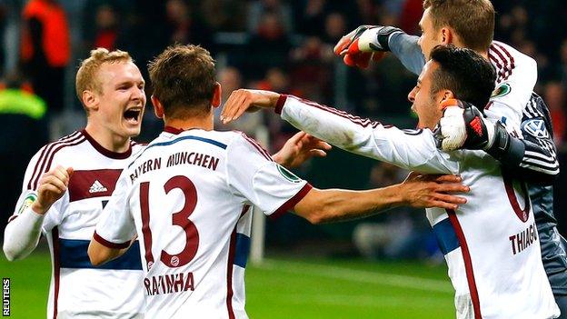 Bayern Munich players celebrate