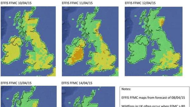 Wildfire risk maps