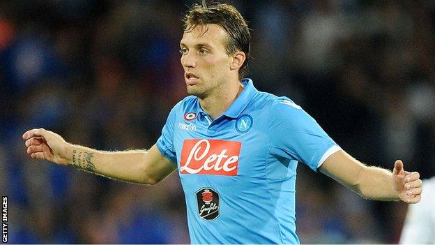 Michu in action for Napoli