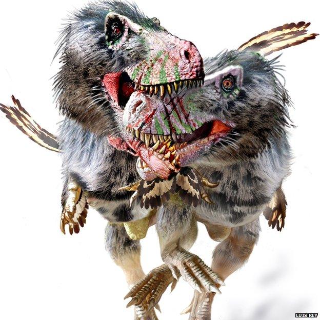 Daspletosaurus combat illustration