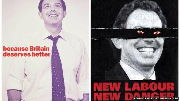Labour / Tory poster 1997