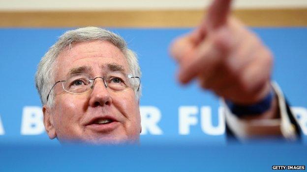 Defence Secretary Michael Fallon addresses the Trident issue