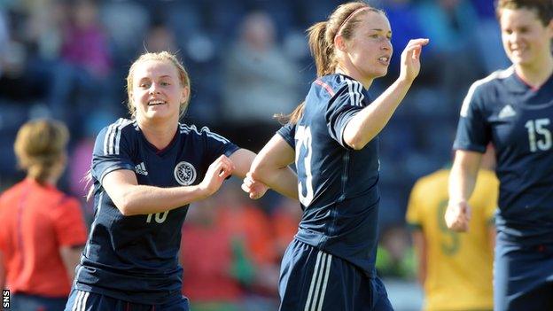 Jane Ross equalised for Scotland in the second half