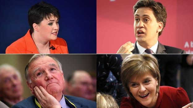 Ruth Davidson, Ed Miliband, Malcolm Bruce and Nicola Sturgeon