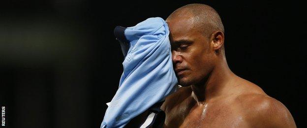 Manchester City captain Vincent Kompany was left dejected by City's defeat by Crystal Palace