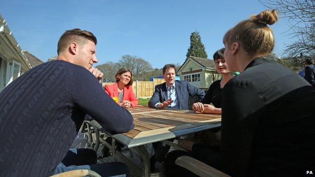 Nick Clegg talks to young people