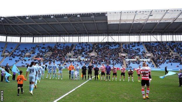 Coventry City struggling to fill the Ricoh Arena