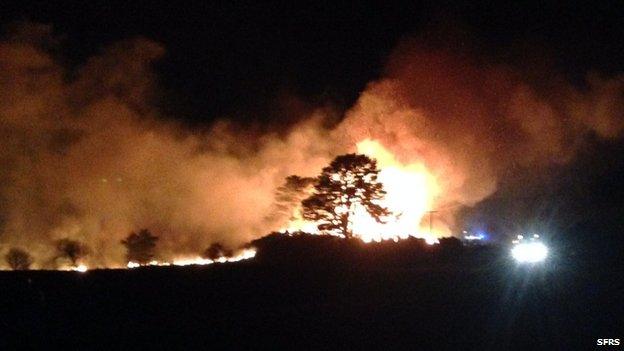 Wildfire near Dornoch