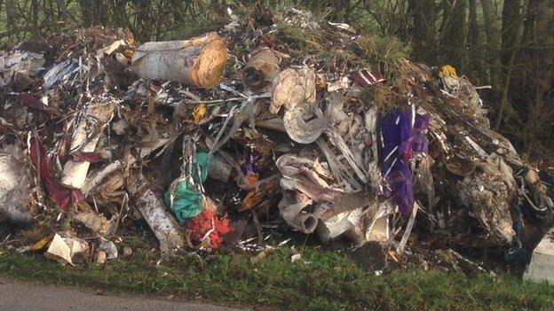 Walsham-le-Willows fly tipping