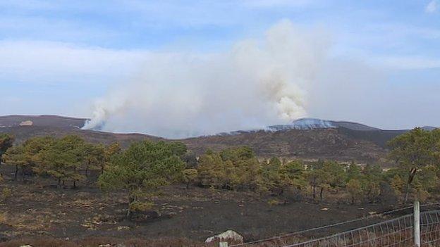 Wildfire near Dornoch