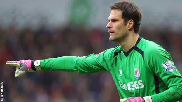 Stoke City goalkeeper Asmir Begovic