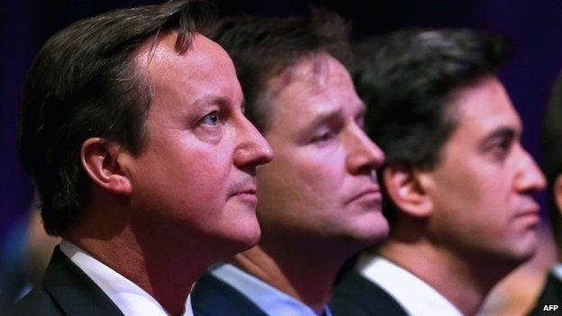 Cameron, Clegg and Miliband