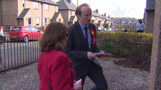 Michael Marra canvassing in Dundee West