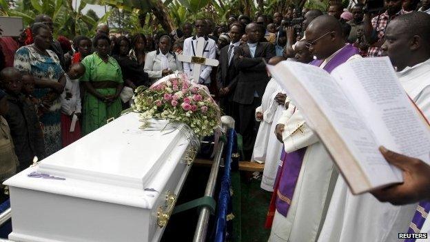 A funeral of a student killed in Garissa, Kenya