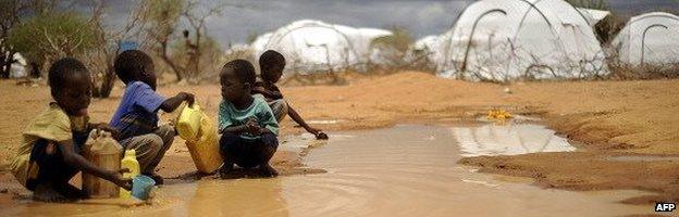 Children playing at Dadaab refugee camp in Kenya - 2011