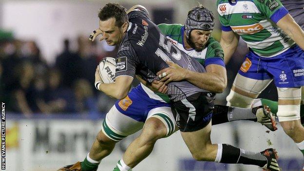 Dan Evans' try was crucial in returning Ospreys to the lead in Treviso