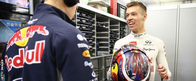 Red Bull's Daniil Kvyat impressed late on in P3, clocking a 1:39.106