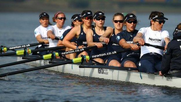 Oxford Women's crew in training