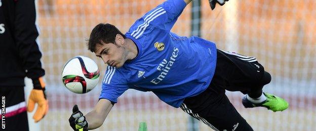 Real Madrid goalkeeper Iker Casillas