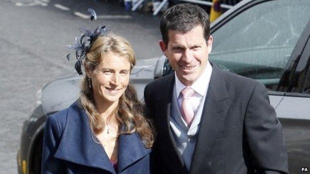 Tim and Lucy Henman arrive at the wedding