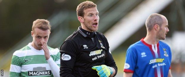 Inverness goalkeeper Ryan Esson