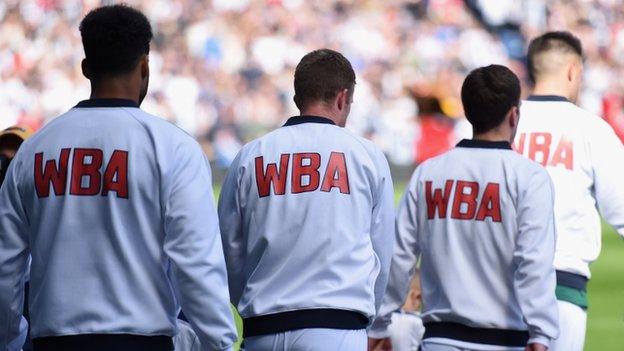 Albion players in a Jeff Astle tribute kit