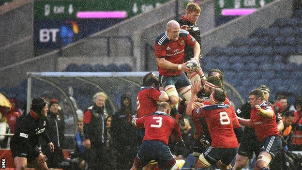 Edinburgh and Munster players