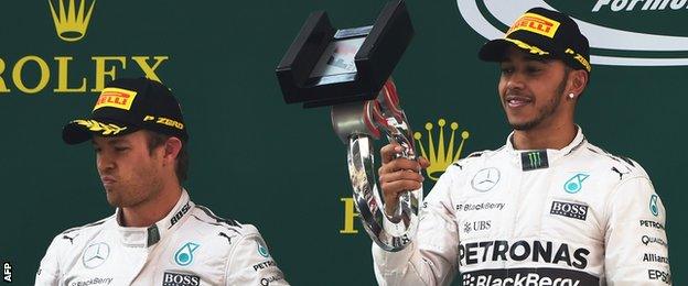 Nico Rosberg and Lewis Hamilton