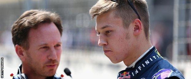 Christian Horner and Daniil Kvyat