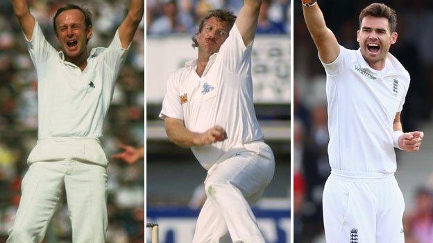 Derek Underwood, Ian Botham, James Anderson