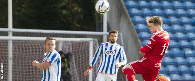 Cammy Smith headed in the winning goal for Aberdeen in Ayrshire