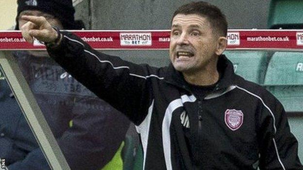 Allan Moore was appointed Arbroath manager in June 2014