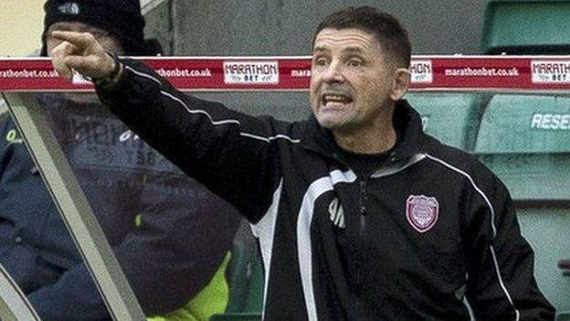 Allan Moore was appointed Arbroath manager in June 2014