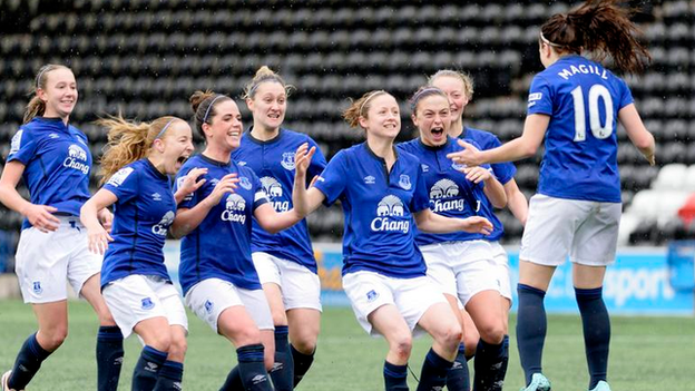 Everton celebrate Women's FA Cup win over Charlton