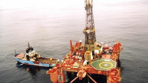 Oil rig off Falkland Islands