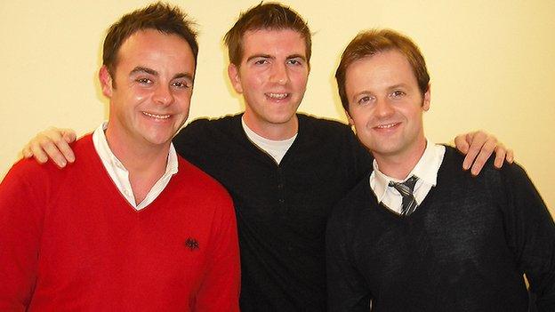 Colin Bloomfield with Ant and Dec