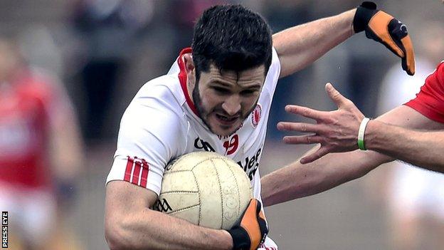 PJ Lavery in action for Tyrone