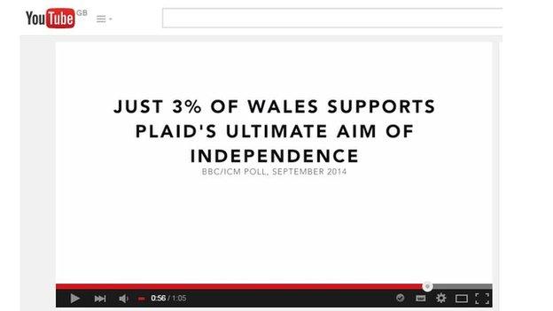 An image from a Welsh Conservative video which criticises Plaid Cymru leader, Leanne Wood