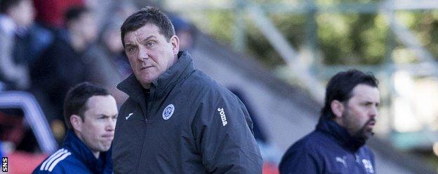 St Johnstone manager Tommy Wright