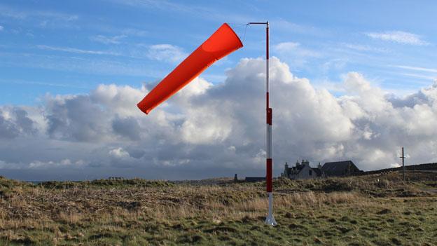 Wind pole in Shetland