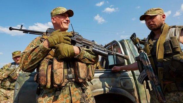 Ukrainian troops in Luhansk