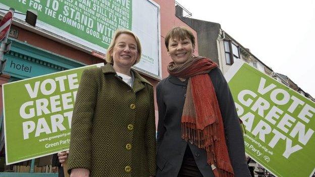 Natalie Bennett and Caroline Lucas