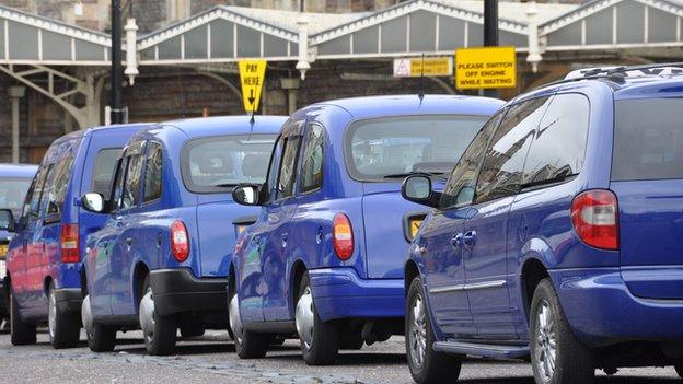 Taxis at Bristol Temple Meads railway station