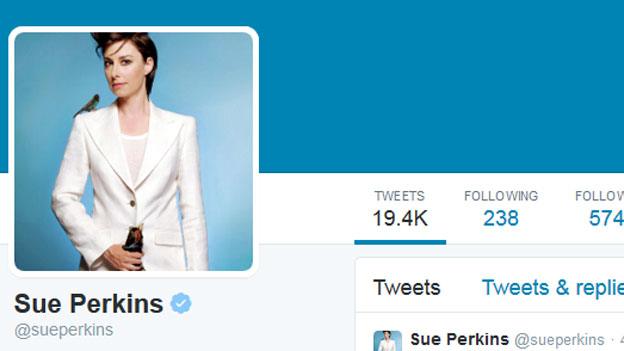 Sue Perkins' Twitter feed