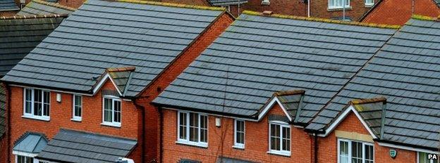 Row of houses in the UK